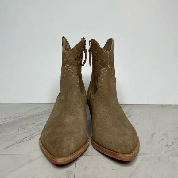 New! Dolce Vita Solow Tan Suede Western Bootie 7 - Picture 2 of 15